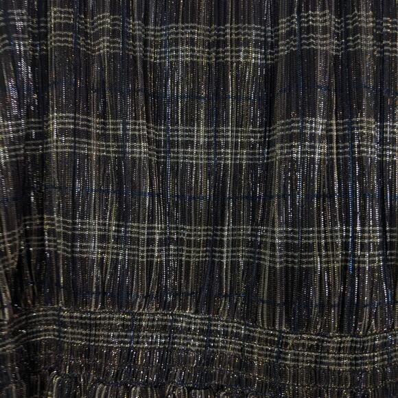 NWT Knox Rose Black Gold Shine Stripe Long Sleeve Blouse - Picture 4 of 8